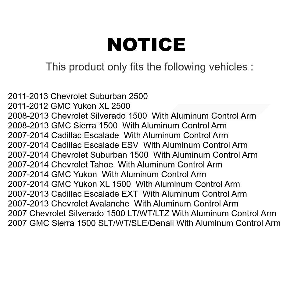 Lower Suspension Ball Joints Pair Front For Chevrolet GMC Sierra 1500