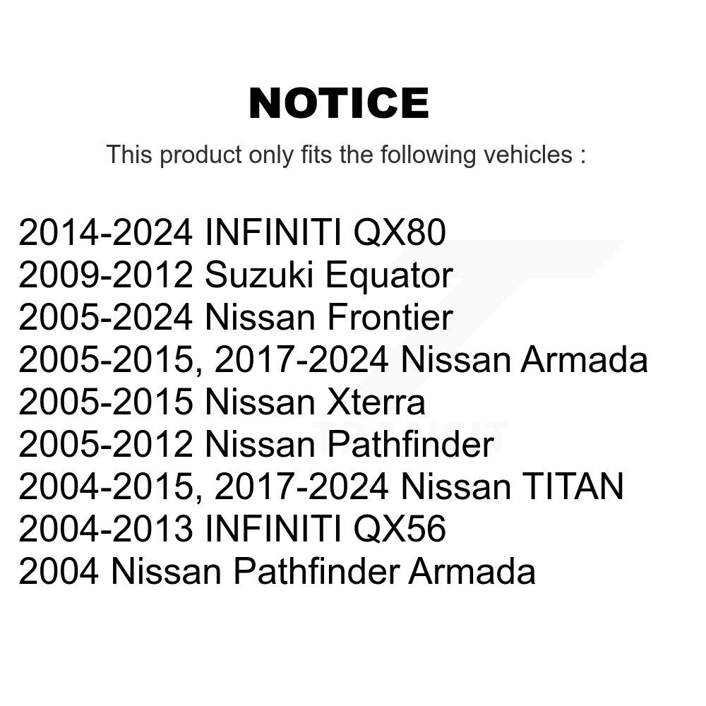 Lower Suspension Ball Joint Pair Front For Nissan Frontier TITAN QX80