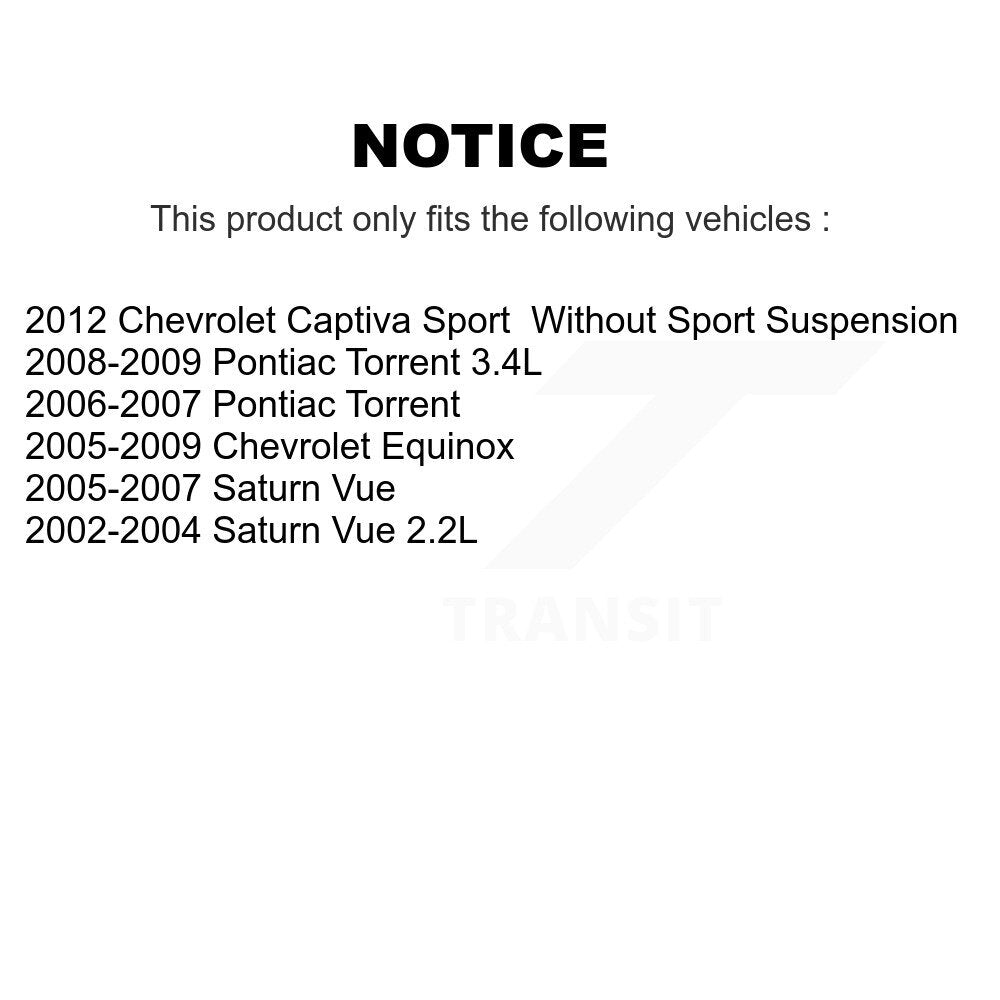 Control Arm Ball Joint Front Lower Kit For Chevrolet Equinox Pontiac Torrent Vue