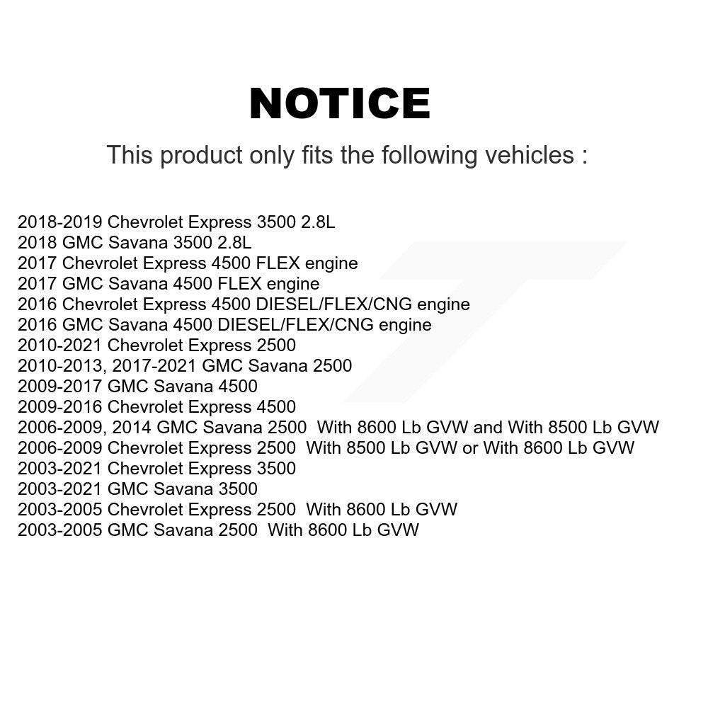Lower & Upper Ball Joints Front Kit For GMC Chevrolet Savana 2500 Express 3500