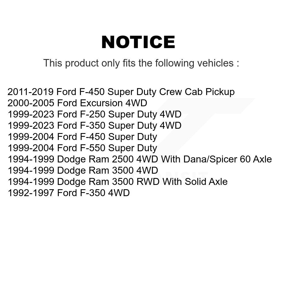 Lower & Upper Ball Joints Front Kit For Ford F-350 Super Duty F-250 Dodge Ram
