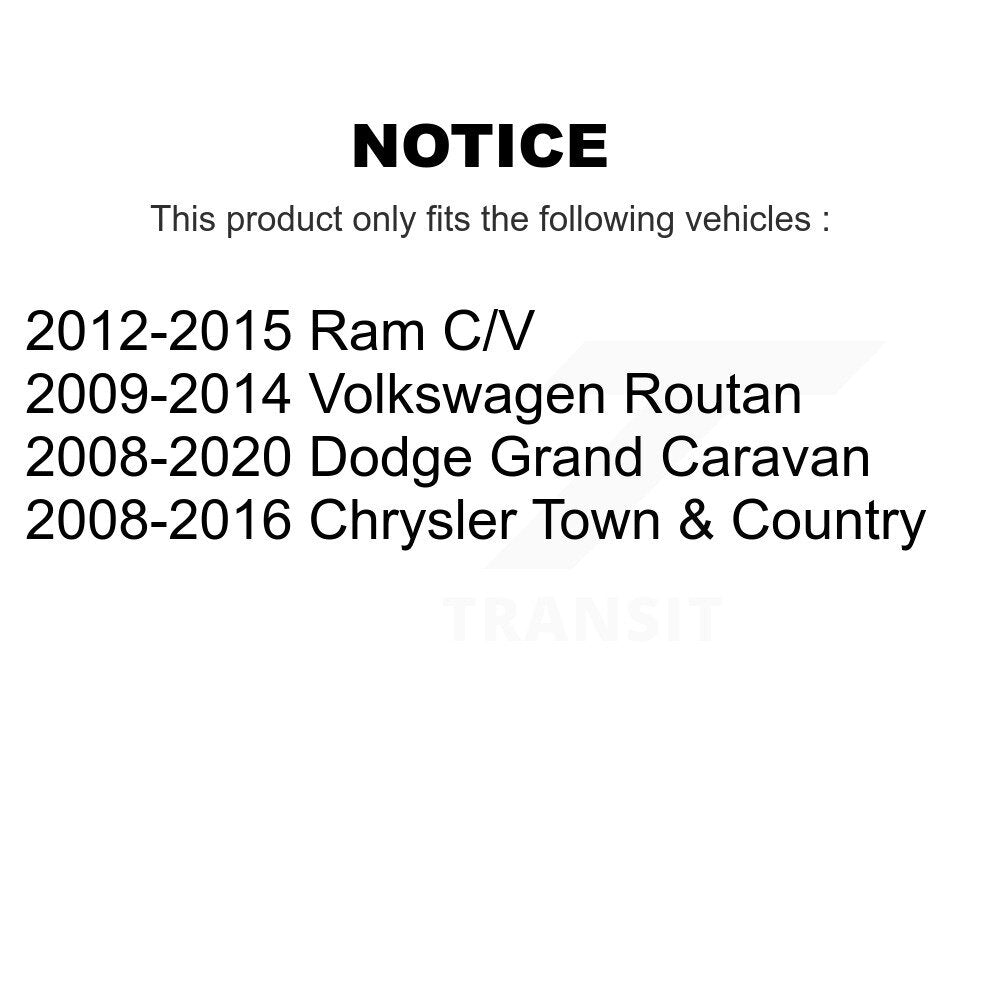 Arm Bushing Front Lower Rearward Pair For Dodge Grand Caravan Chrysler Town &