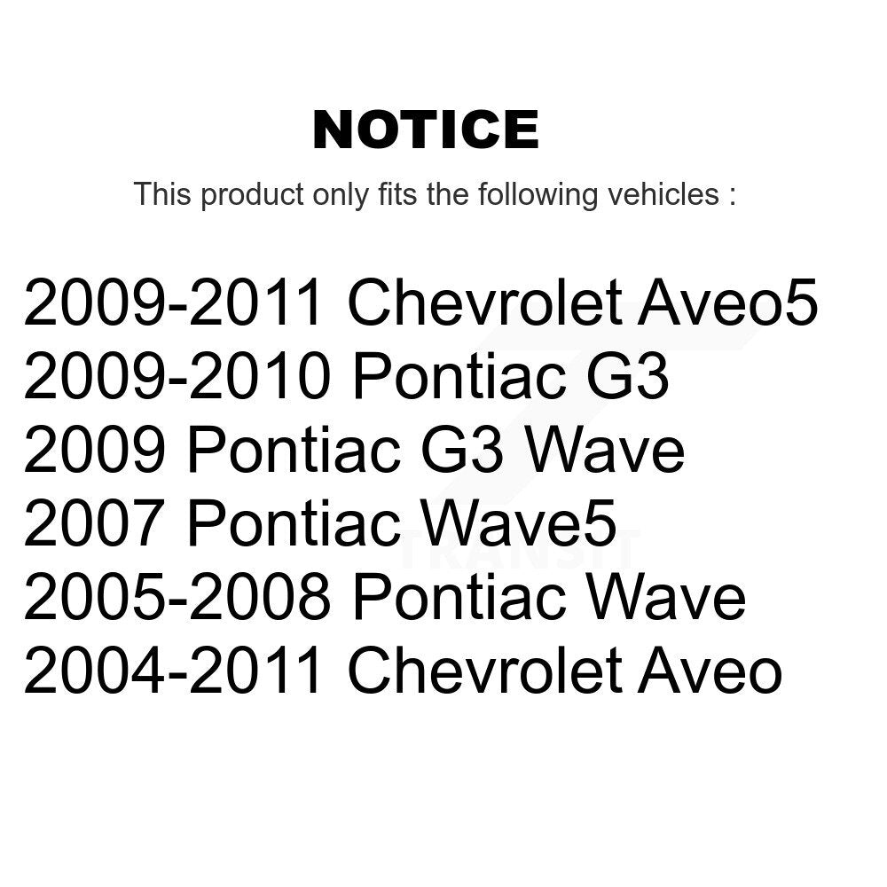 Arm Bushing Front Lower Rearward Pair For Chevrolet Aveo Pontiac Wave Aveo5 G3