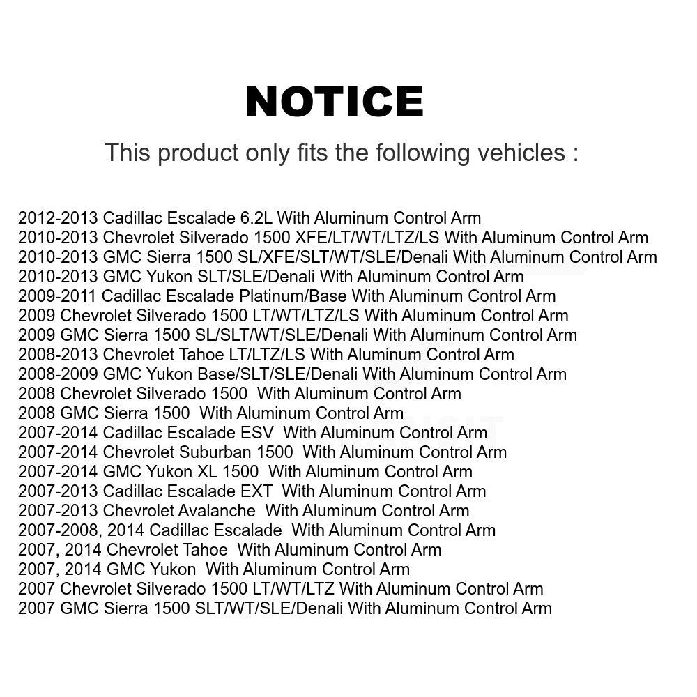 Ball Joint & Tie Rod End Front Kit For Chevrolet GMC Sierra 1500 Silverado Tahoe