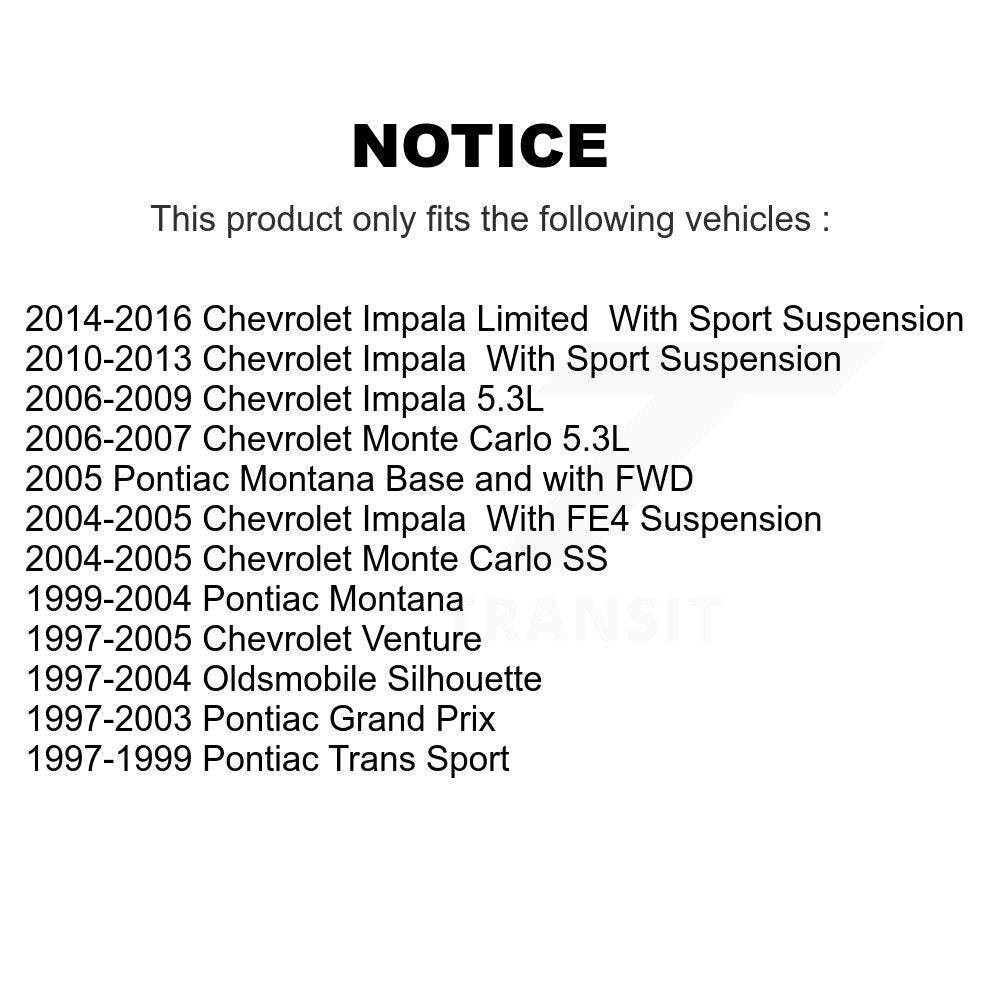 Ball Joint & Tie Rod End Front Kit For Chevrolet Impala Pontiac Montana Venture