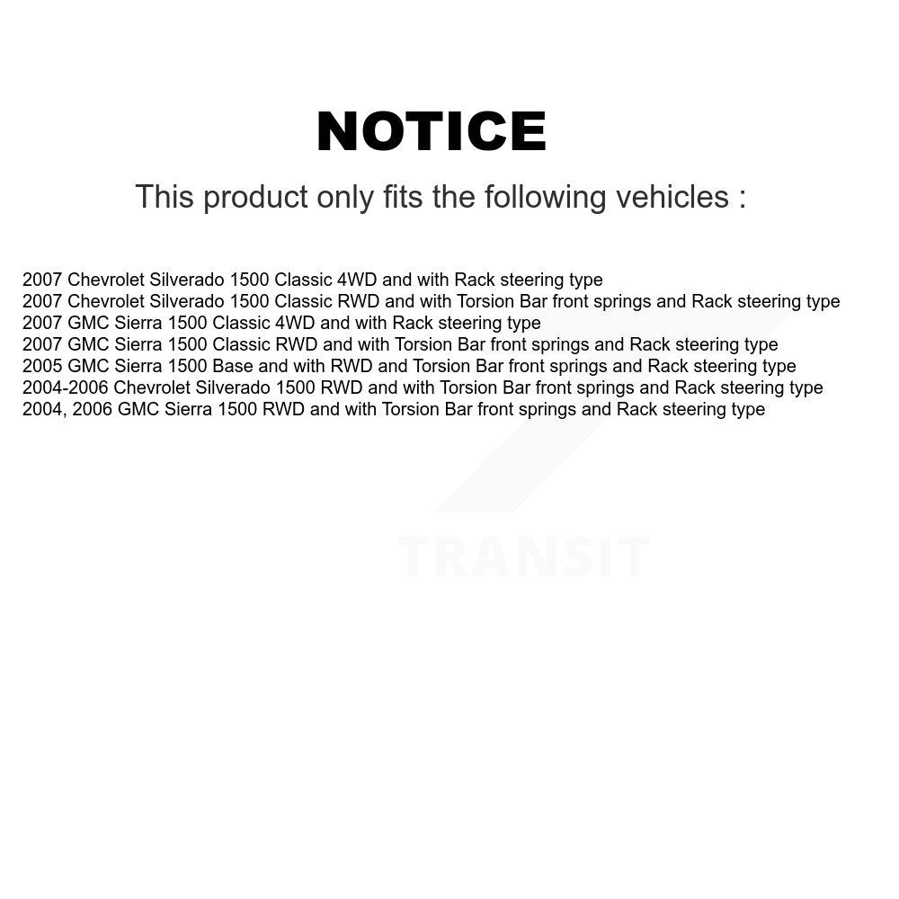 Ball Joint Tie Rod End Front Kit For Chevrolet GMC Silverado 1500 Sierra Classic