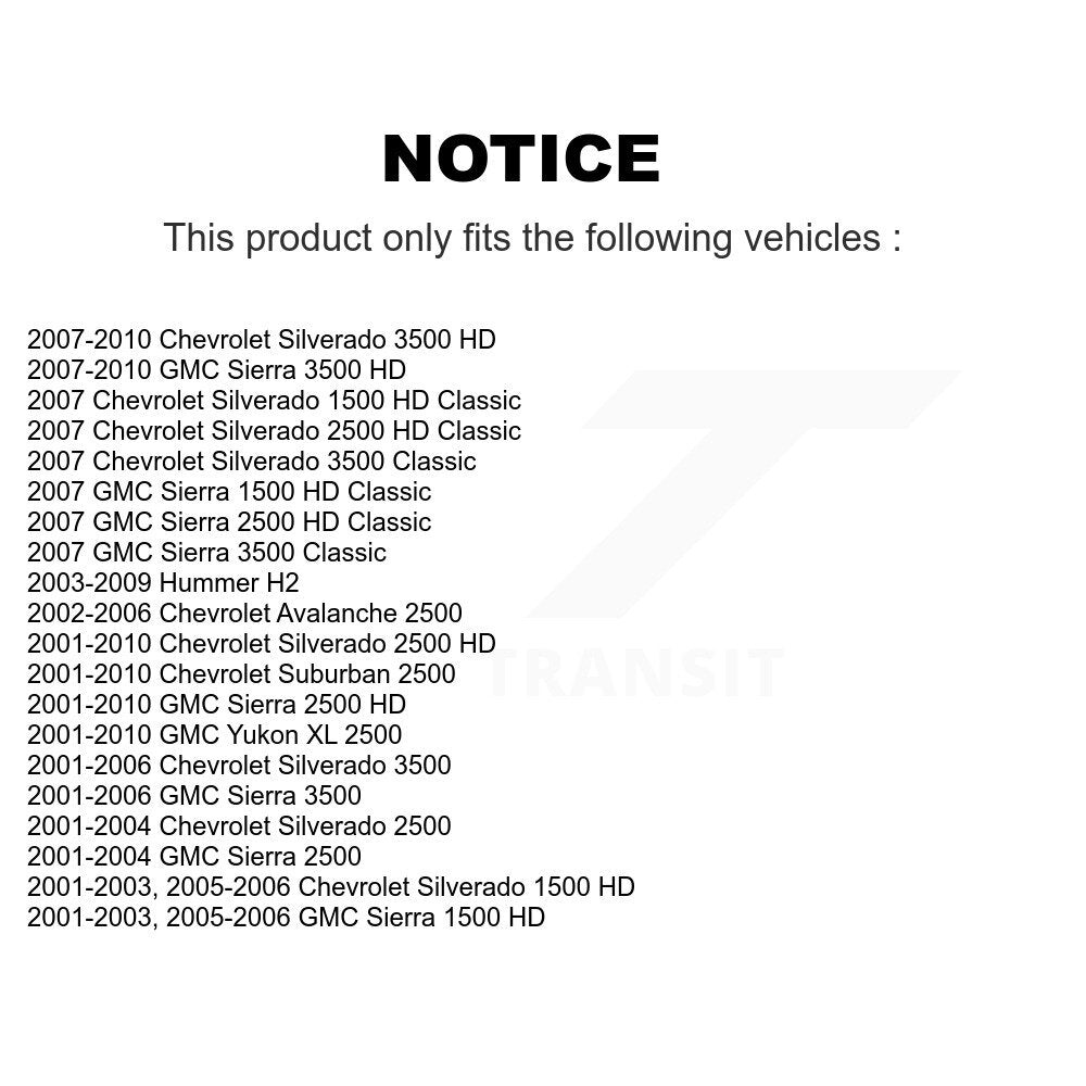 Ball Joint Tie Rod End Front Kit For Chevrolet GMC Sierra 2500 HD Silverado 3500