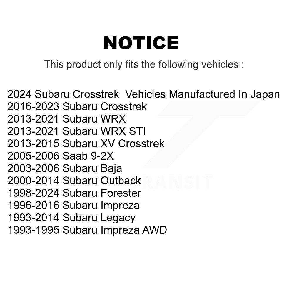 Ball Joint & Tie Rod End Front Kit For Subaru Forester Impreza Crosstrek Outback
