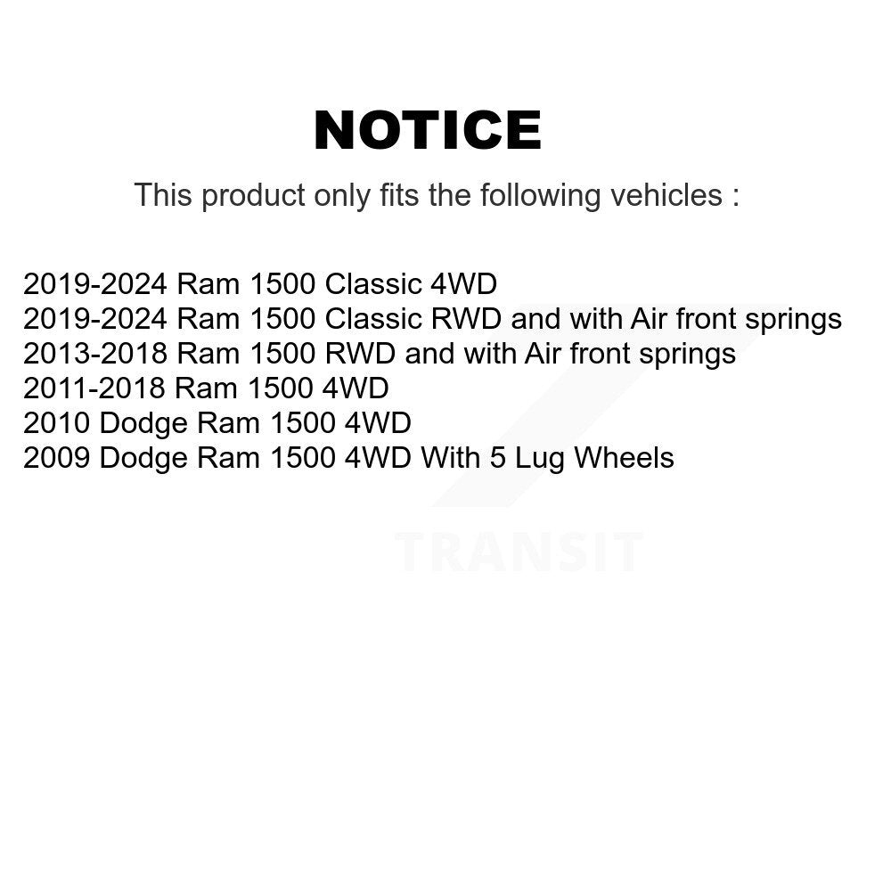 Left Right Lower Upper Control Arm Front Kit For Ram 1500 Classic Dodge
