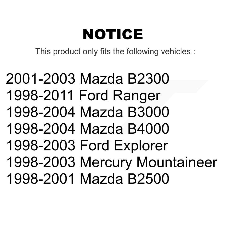 Tie Rod End Front Outer Pair For Ford Ranger Explorer Mazda B4000 B3000 B2300