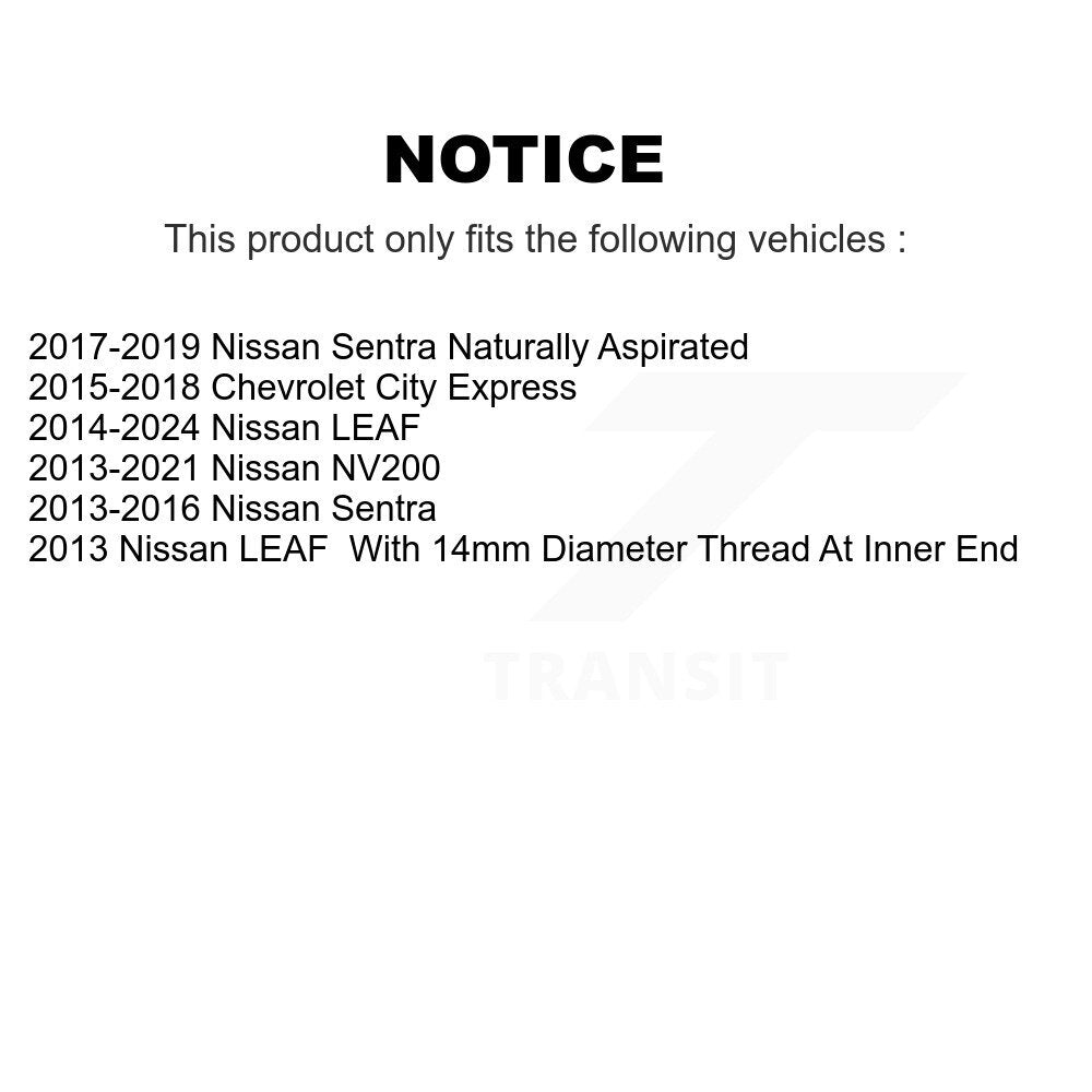 Outer & Inner Tie Rod End Front Kit For Nissan Sentra LEAF NV200 Chevrolet City