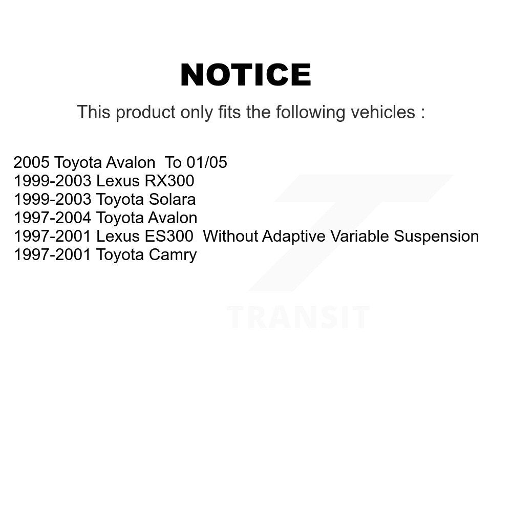Suspension Strut Shock Mounting Front Rear Kit For Toyota Camry Lexus Avalon