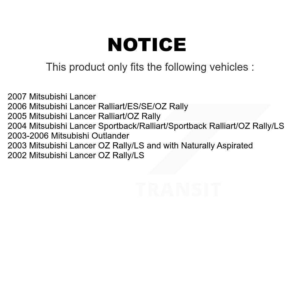 Suspension Strut Shock Mounting Front Rear Kit For Mitsubishi Lancer Outlander