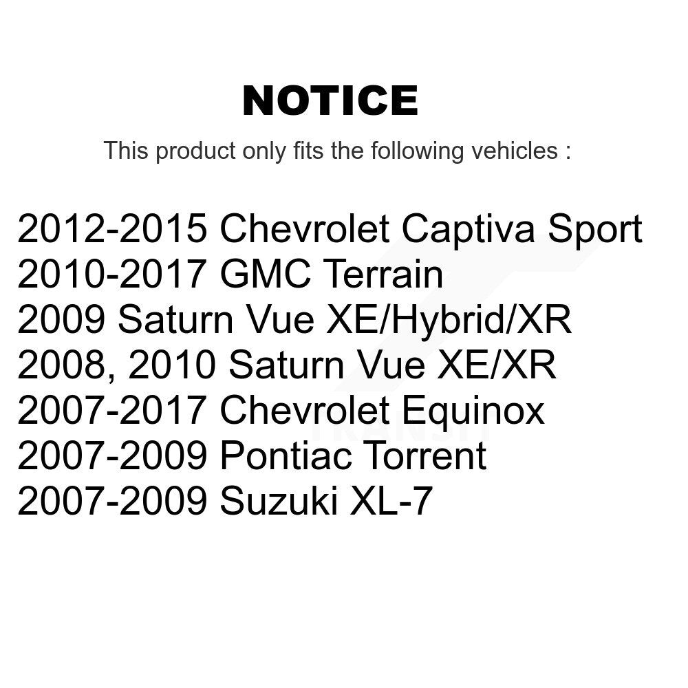 Suspension Strut Shock Mounting Front Pair For Chevrolet Equinox GMC Terrain Vue