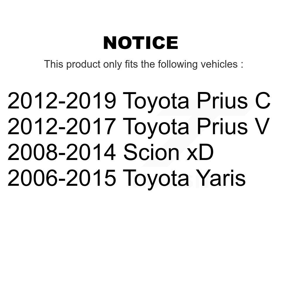Suspension Strut Shock Mounting Front Pair For Toyota Yaris Prius C V Scion xD