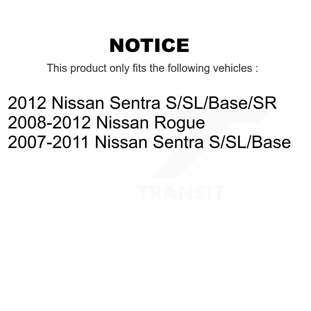 Suspension Strut Shock Mounting Front Kit For Nissan Rogue Sentra