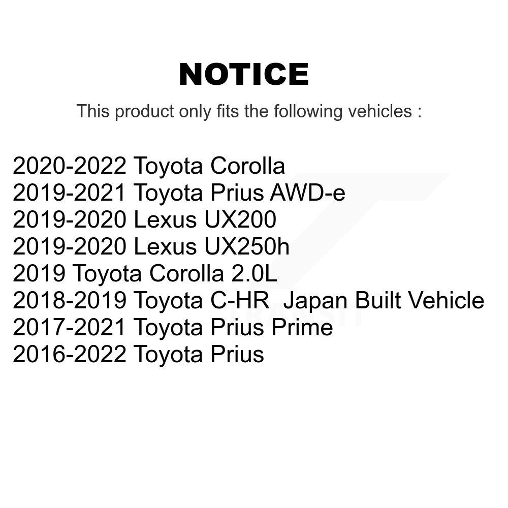 Suspension Strut Shock Mounting Front Pair For Toyota Corolla Prius Prime C-HR