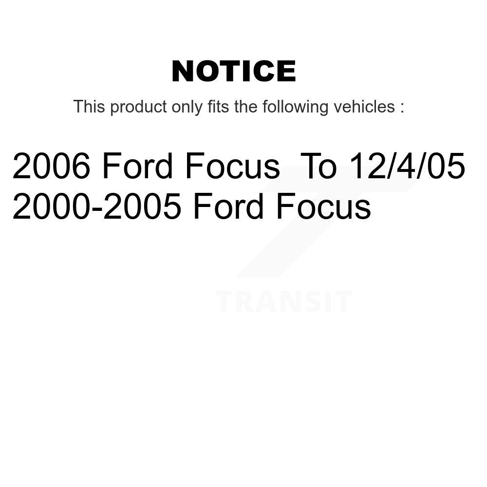 Wheel Bearing And Tie Rod End Front Kit For Ford Focus