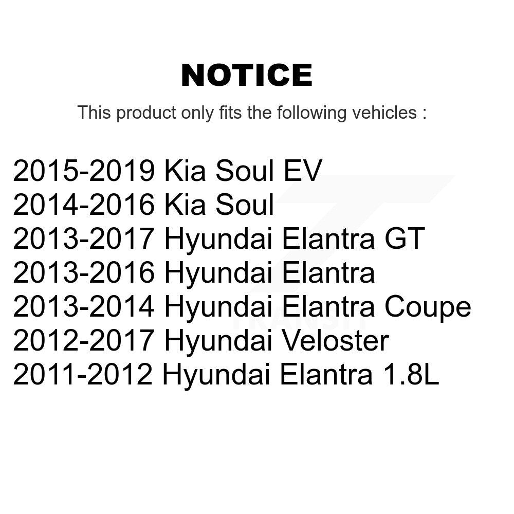 Wheel Bearing Tie Rod End Front Kit For Hyundai Elantra GT Kia Soul Veloster EV