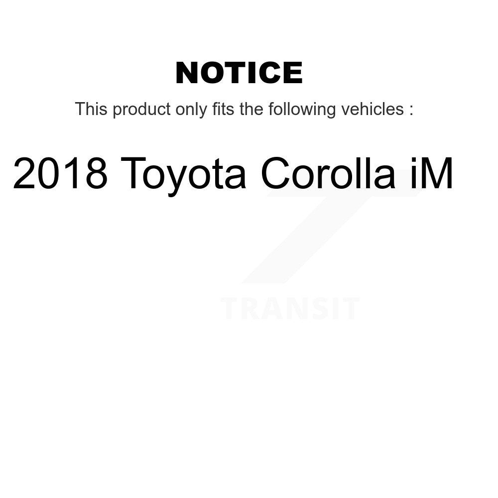 Wheel Bearing And Tie Rod End Front Kit For 2018 Toyota Corolla iM