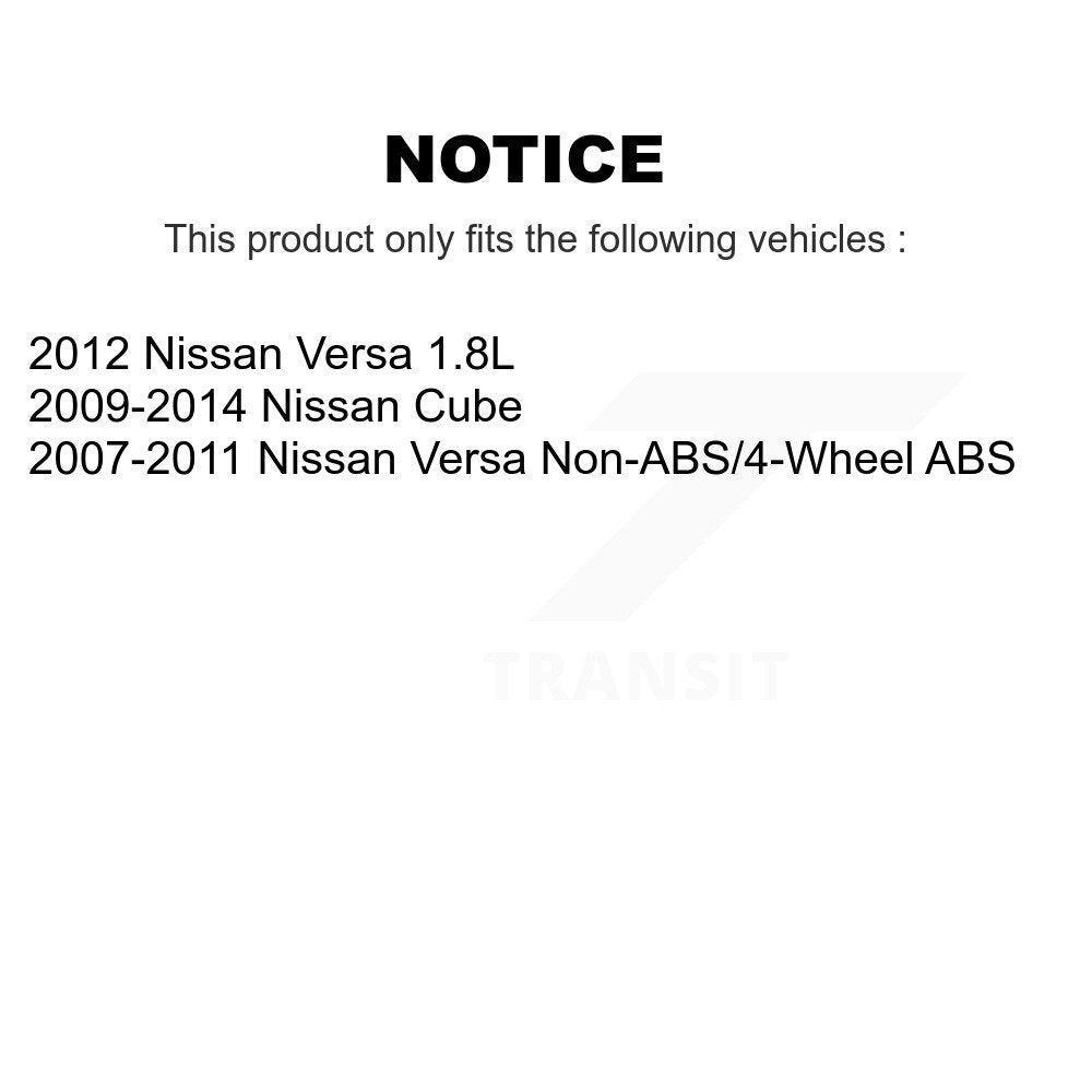 Hub Bearing Assembly And Link Front Kit For Nissan Versa Cube