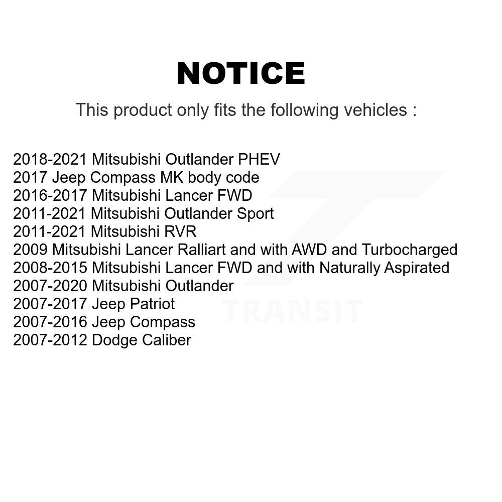 Wheel Bearing & Link Front Kit For Mitsubishi Jeep Outlander RVR Lancer Patriot
