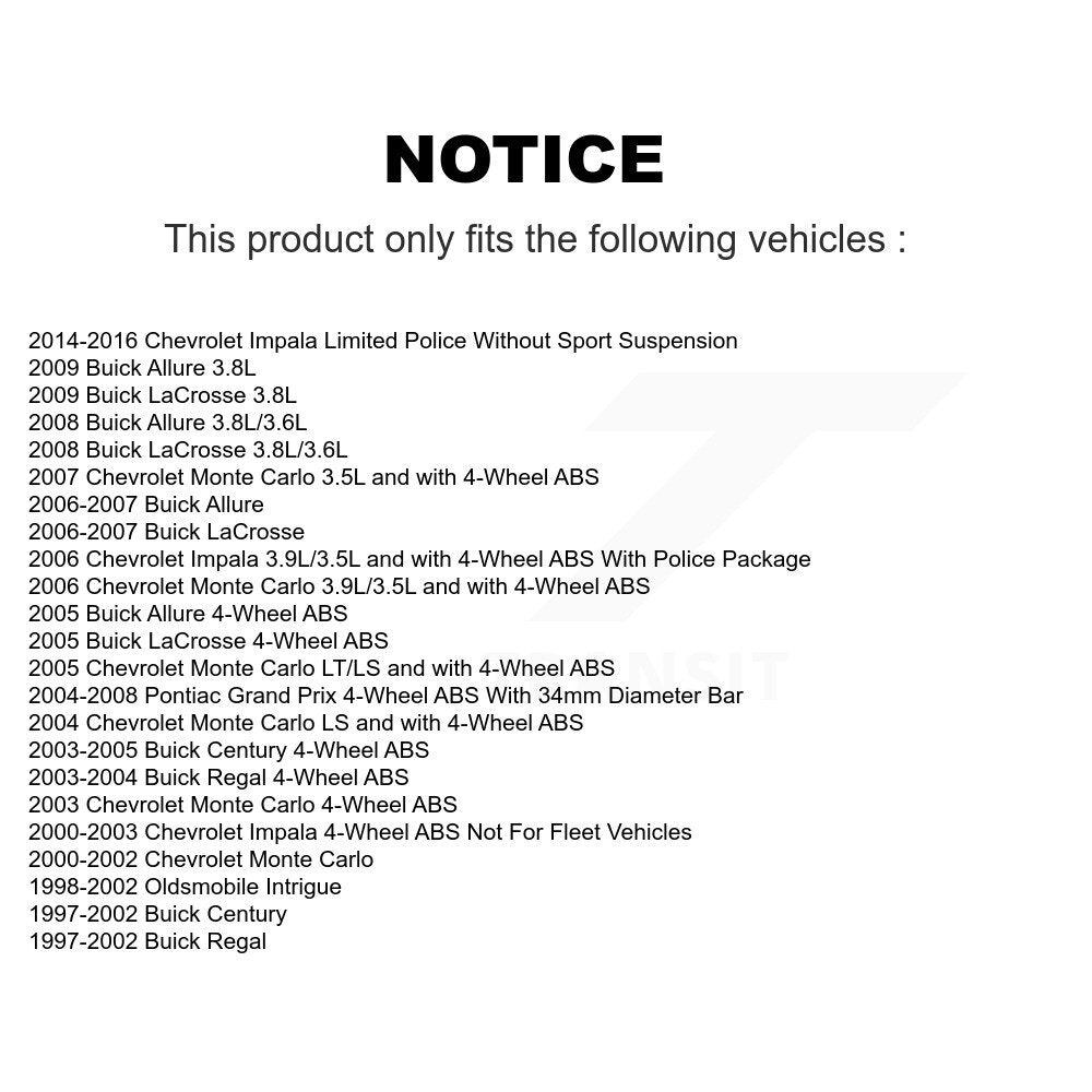 Bearing Lower Control Arm Outer Tie Rod Link Front Right Kit For Buick Chevrolet