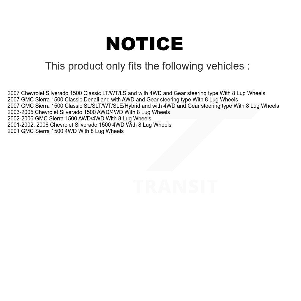 Bearing Lower Ball Joint Outer Tie Rod & Link Front Kit For Chevrolet Silverado