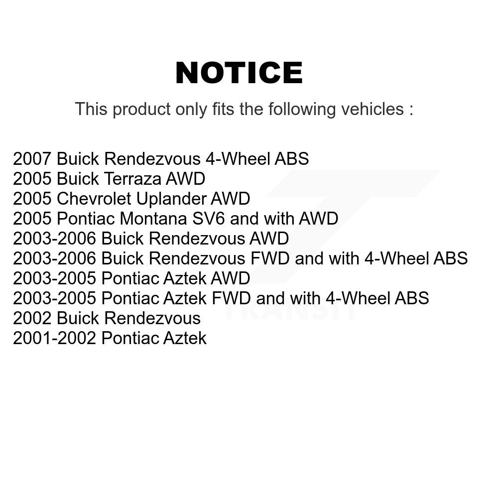 Bearing Lower Ball Joint Outer Tie Rod Link Front Kit For Buick Rendezvous Aztek