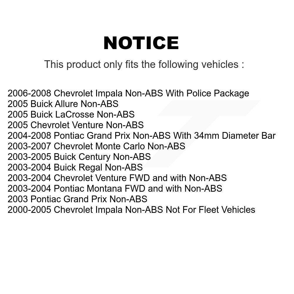 Bearing Lower Control Arm Link Front Kit For Chevrolet Impala Pontiac Grand Prix