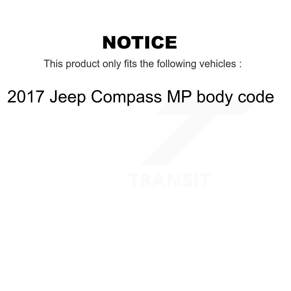 Wheel Bearing Lower Ball Joint Link Front Kit For 2017 Jeep Compass MP body code
