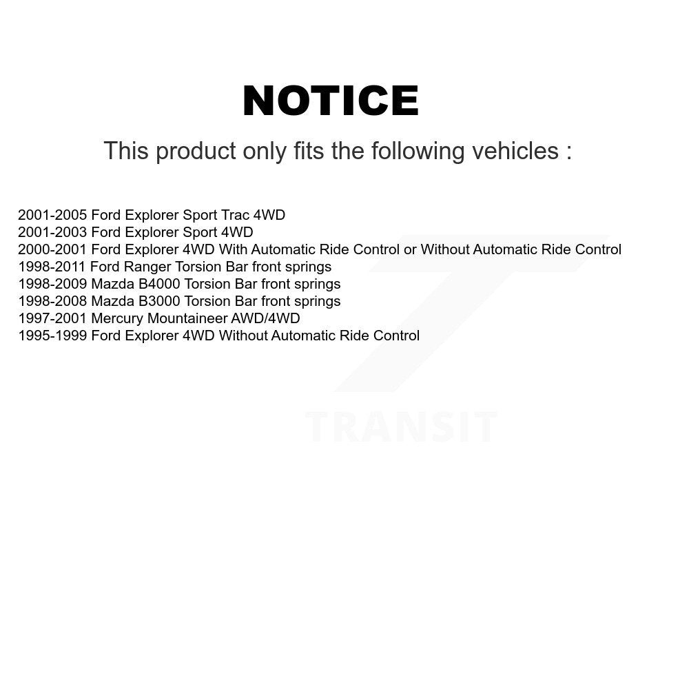 Shock Absorbers Front Pair For Ford Ranger Mazda B4000 Explorer Sport Trac B3000