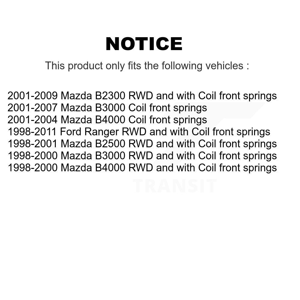 Shock Absorbers Front Rear Kit For Ford Ranger Mazda B3000 B4000 B2300 B2500