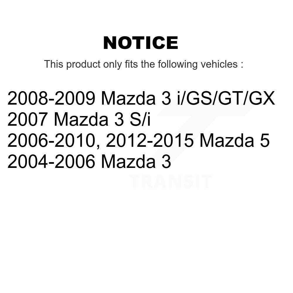 Suspension Shock Absorbers Rear Pair For Mazda 3 5