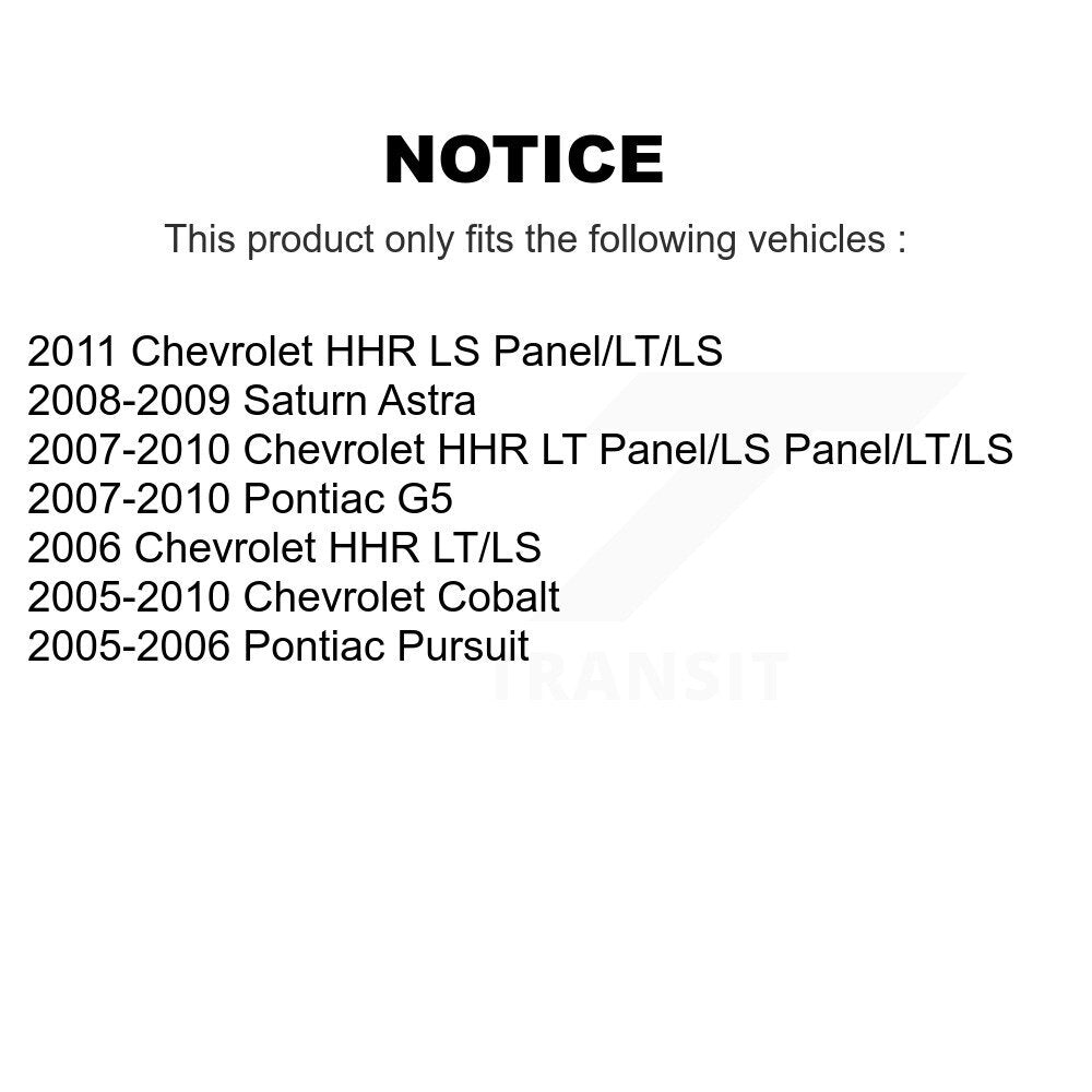 Shock Absorbers Rear Pair For Chevrolet Cobalt Pontiac G5 HHR Pursuit Saturn