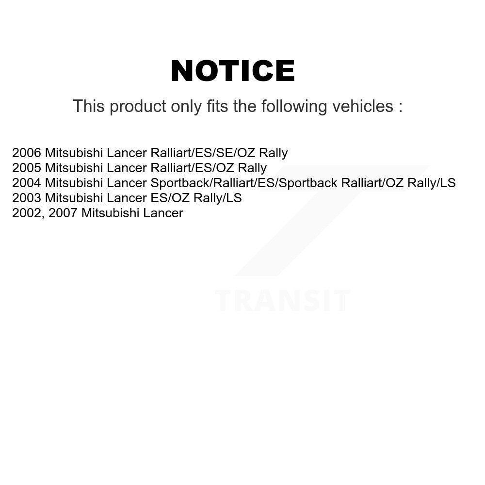 Suspension Struts Rear Pair For Mitsubishi Lancer