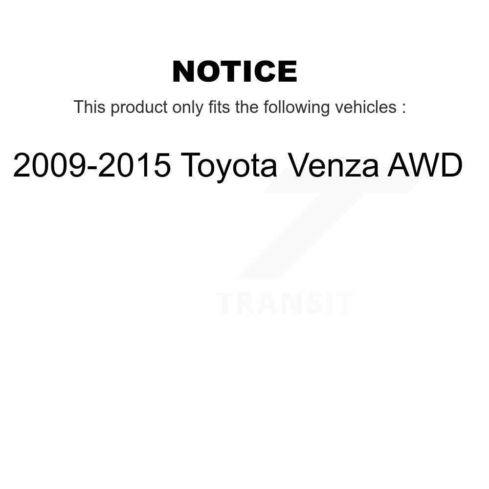 Suspension Struts Front Rear Kit For 2009-2015 Toyota Venza AWD