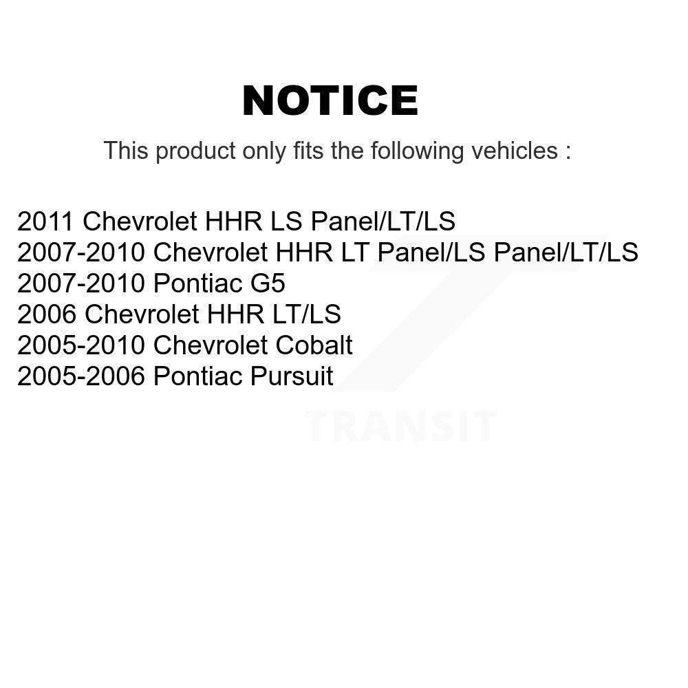 Suspension Struts Front Rear Kit For Chevrolet Cobalt Pontiac G5 HHR Pursuit