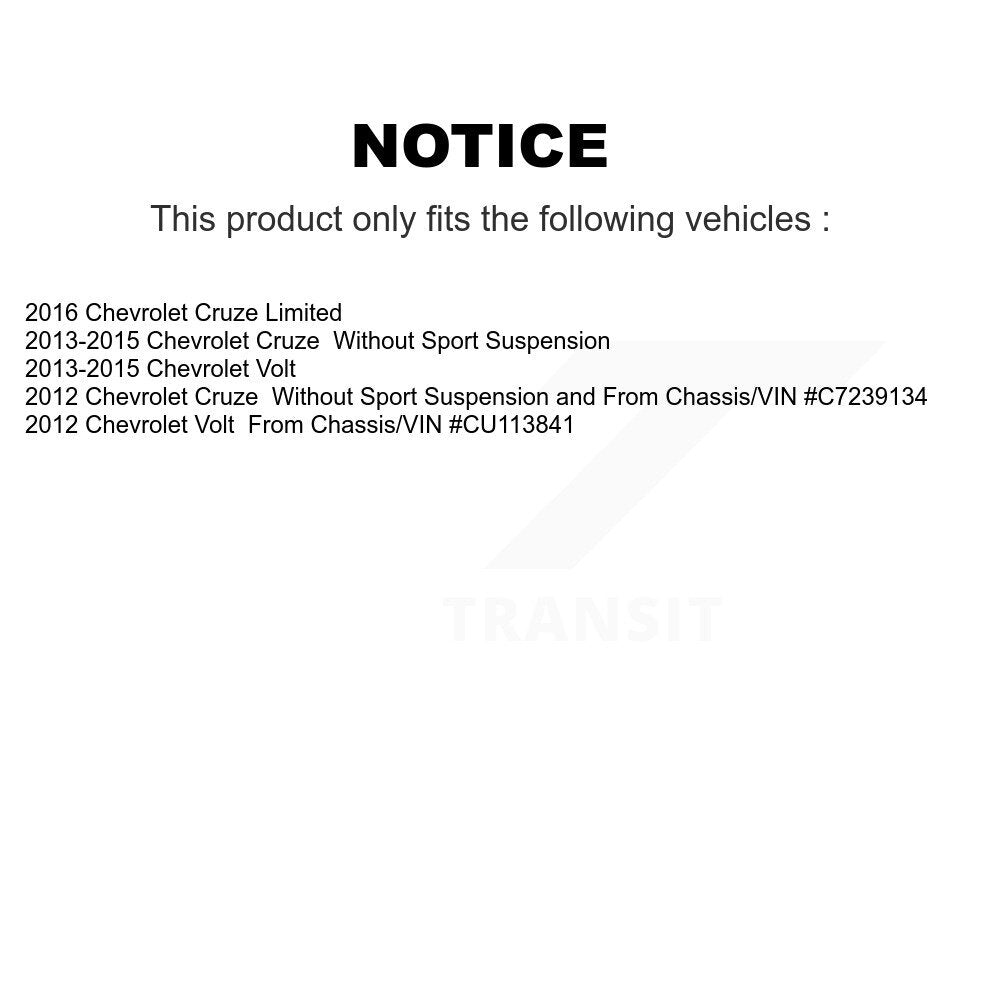 Suspension Struts Shock Absorber Front Rear Kit For Chevrolet Cruze Limited Volt
