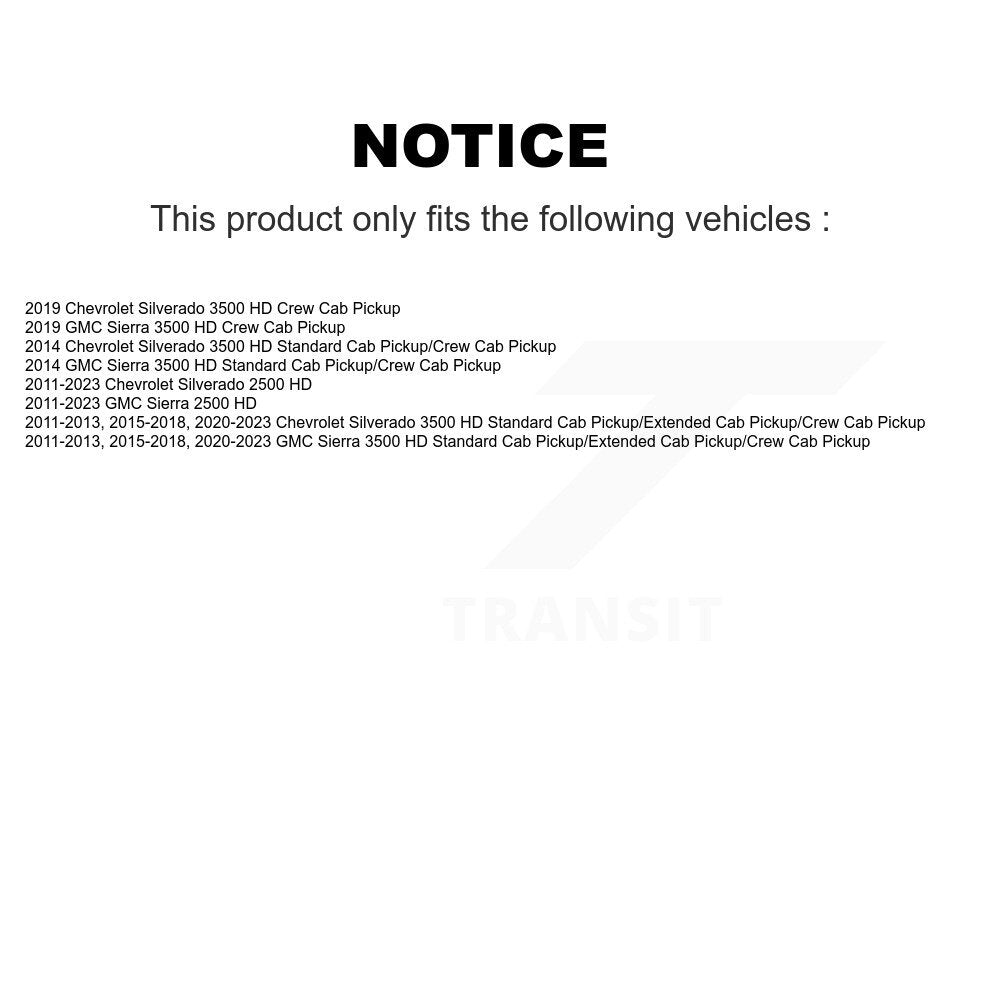 Shock Absorbers Rear Pair For GMC Chevrolet Sierra 2500 HD Silverado 3500