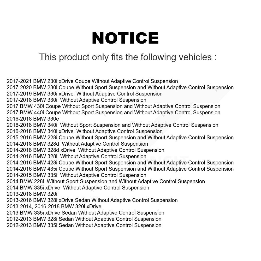 Shock Absorbers Rear Pair For BMW 328i xDrive 330i 320i 328d 340i 230i 335i 228i