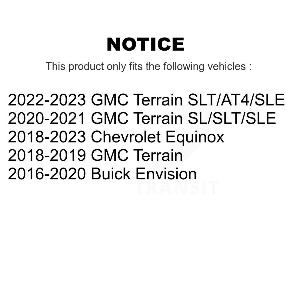 Shock Absorbers Rear Pair For Chevrolet Equinox GMC Terrain Buick Envision