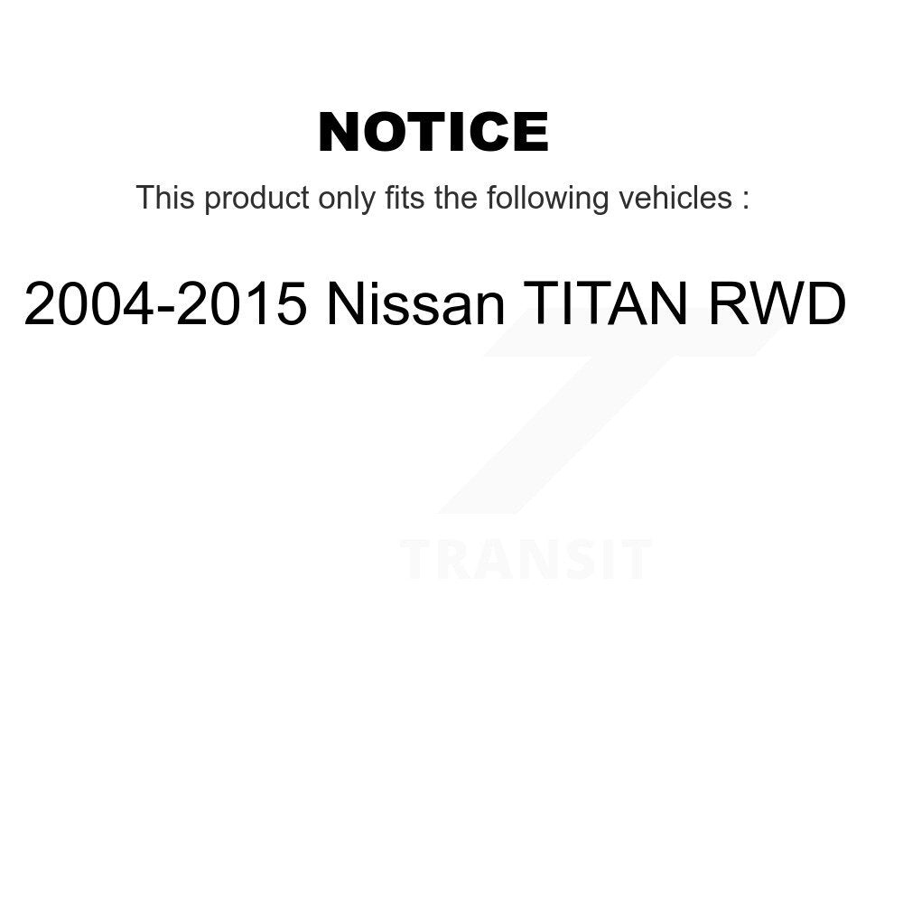 Suspension Shock Absorbers Rear Pair For 2004-2015 Nissan TITAN RWD