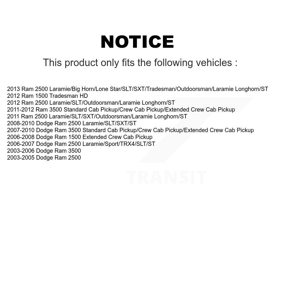 Suspension Shock Absorbers Rear Pair For Dodge Ram 3500 2500 1500
