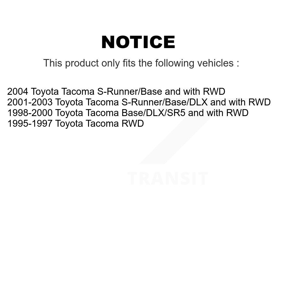 Suspension Shock Absorbers Front Rear Kit For Toyota Tacoma