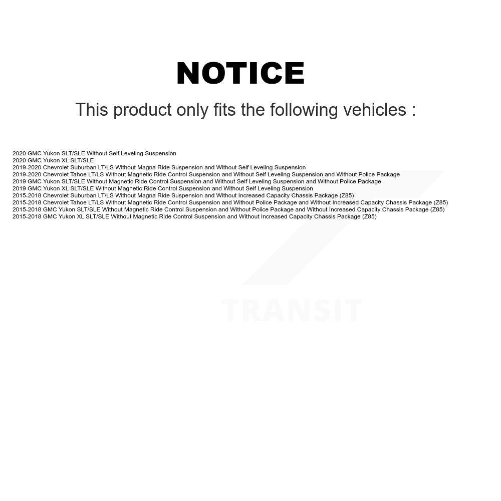 Suspension Struts Front Rear Kit For Chevrolet GMC Tahoe Yukon XL Suburban
