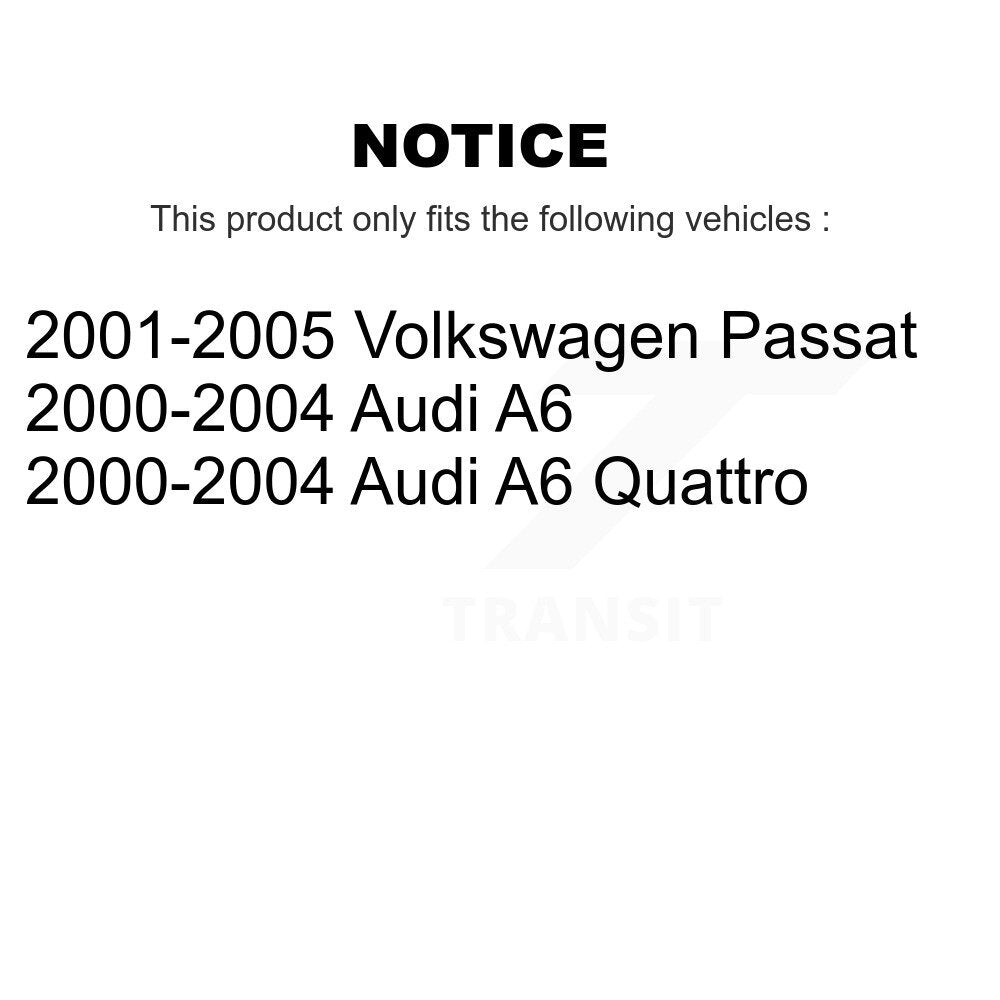 Complete Shock Strut Coil Spring Front Kit For Volkswagen Passat Audi A6 Quattro