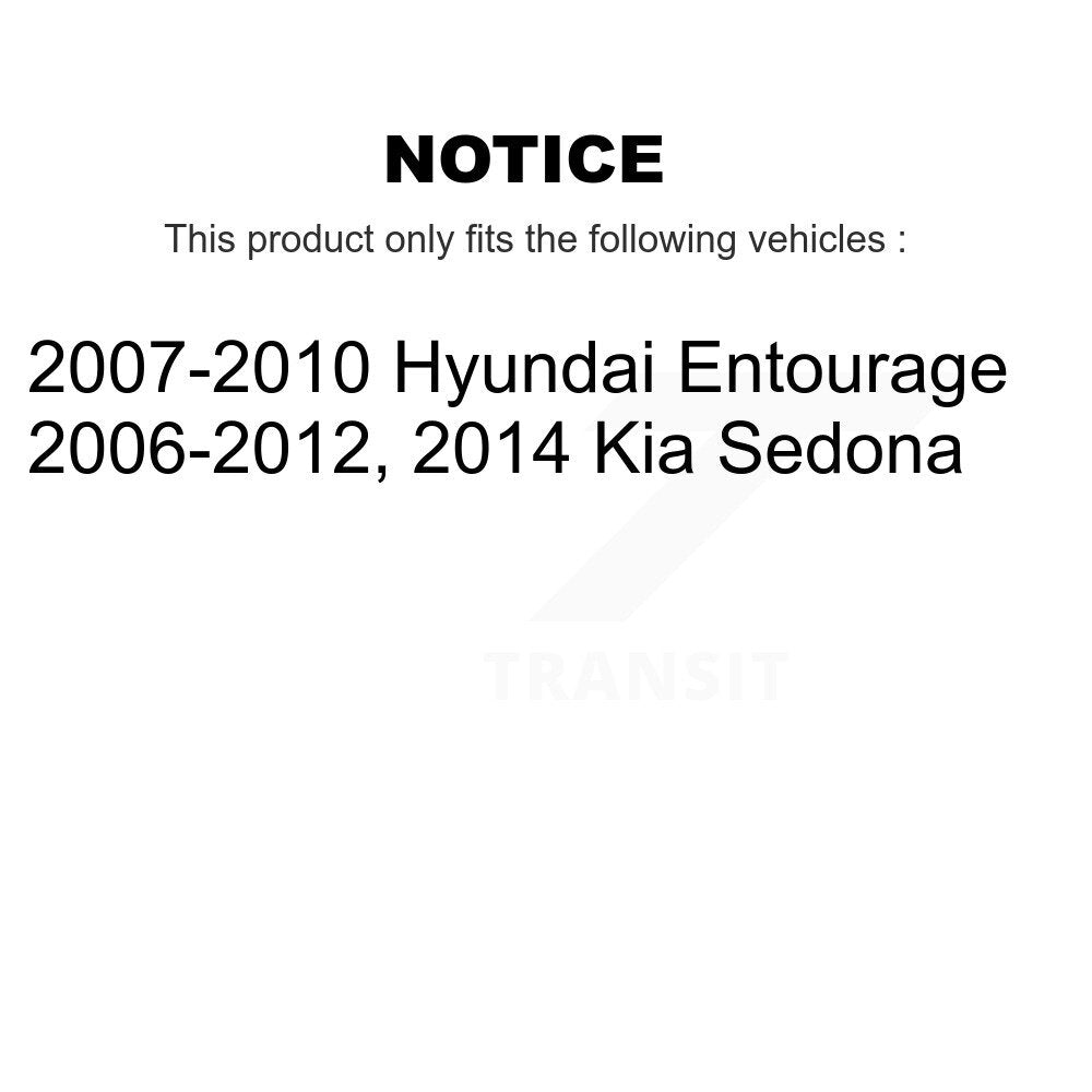 Complete Shocks Strut And Coil Spring Front Kit For Kia Sedona Hyundai Entourage