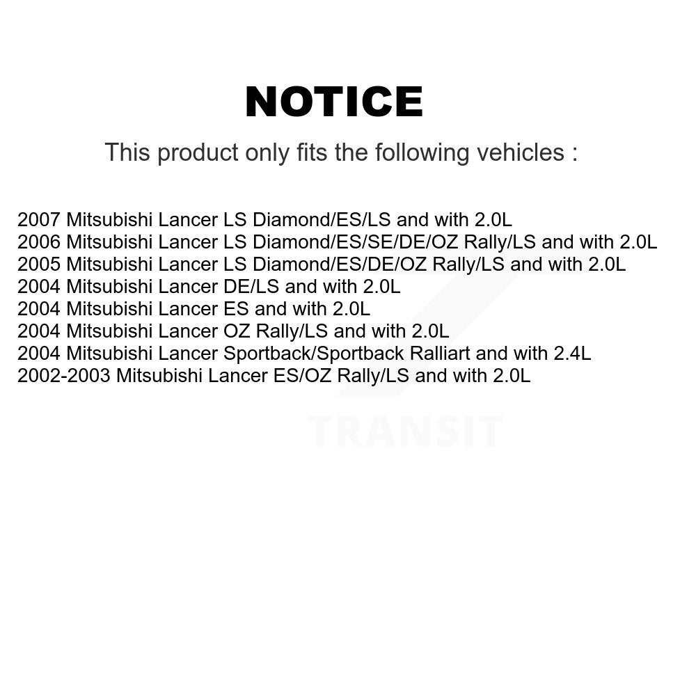 Complete Shocks Strut And Coil Spring Assemblies Rear Pair For Mitsubishi Lancer