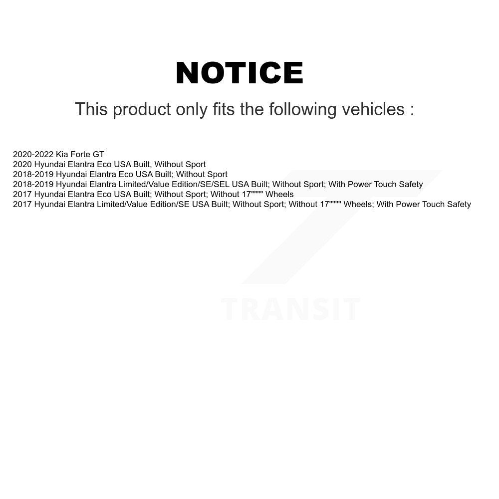 Complete Shocks Strut Coil Spring Mount Front Kit For Hyundai Elantra Kia Forte